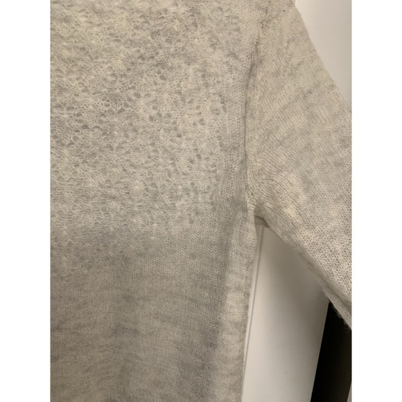 Knitted & Knotted Anthropologie Alpaca Wool Blend Sweater V-Neck Layered Grey S - Picture 12 of 14